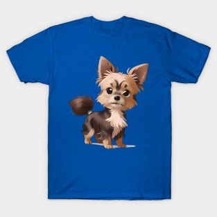 Curious Yorkie's Enchantment T-Shirt